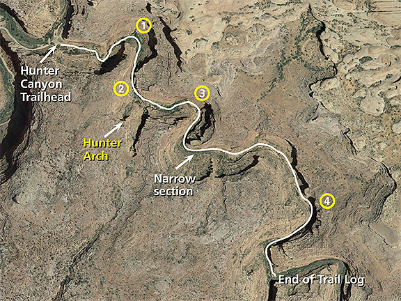 Map of Hunter Canyon